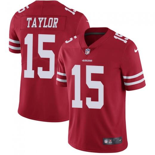 Men's San Francisco 49ers #15 Trent Taylor Red Vapor Untouchable Limited Stitched NFL Jersey - Click Image to Close