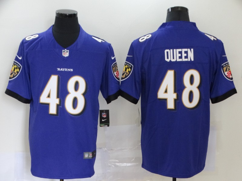 Men's Baltimore Ravens #48 Patrick Queen Purple Vapor Untouchable Limited NFL Jersey - Click Image to Close