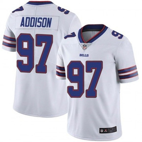 Men's Buffalo Bills #97 Mario Addison White Vapor Untouchable Limited Stitched Jersey