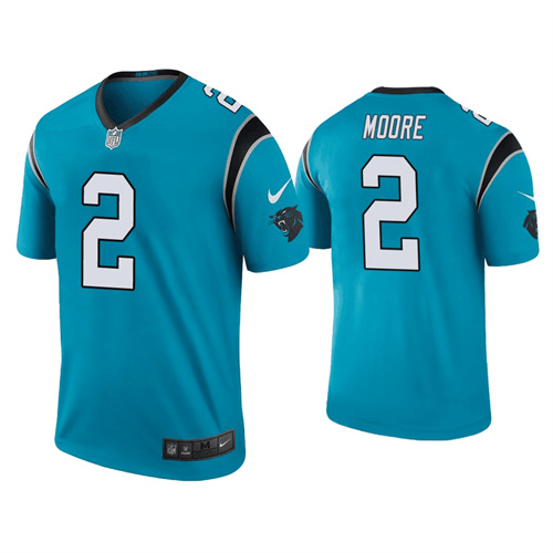 Men's Carolina Panthers #2 D.J Moore Blue Vapor Untouchable Limited Stitched Jersey