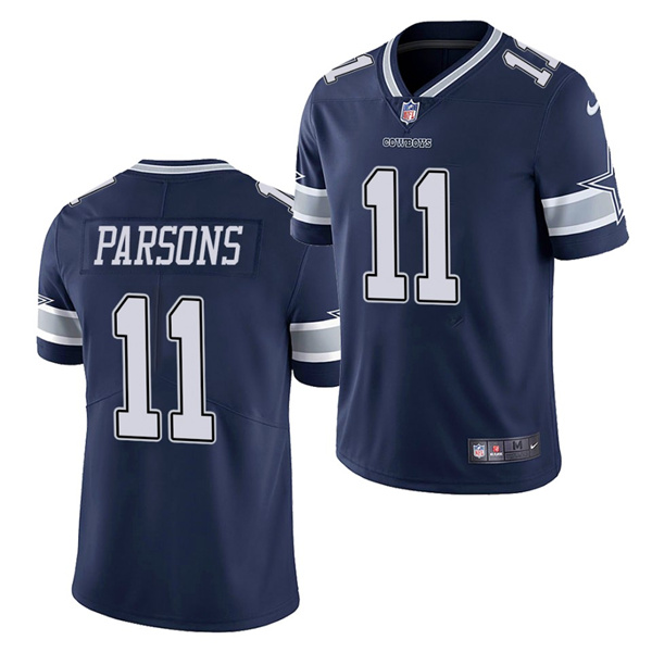 Men's Dallas Cowboys #11 Micah Parsons 2021 NFL Draft Navy Vapor Limited Stitched Jersey