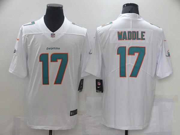 Men's Miami Dolphins #17 Jaylen Waddle White 2021 Vapor Untouchable Limited Stitched NFL Jersey