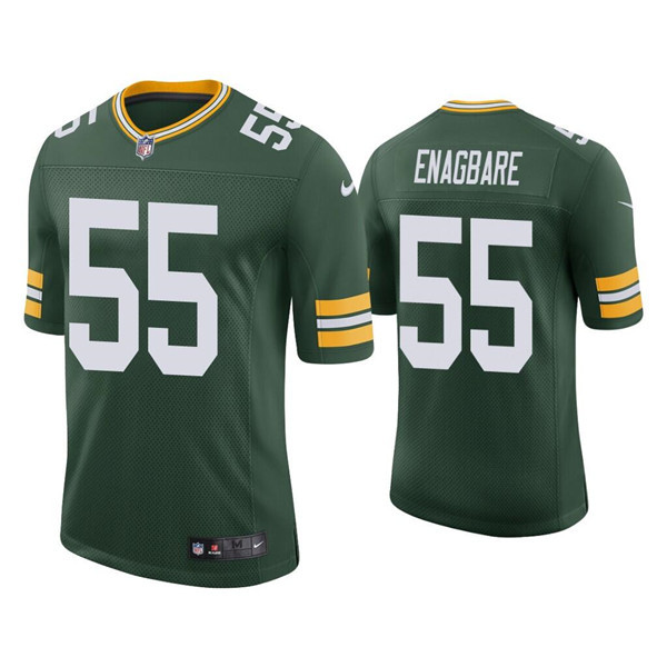 Men's Green Bay Packers #55 Kingsley Enagbare Green Stitched Football Jersey