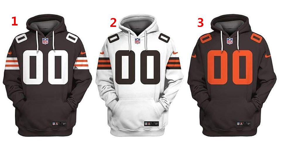 Men's Cleveland Browns Custom Name Number Size Hoodie