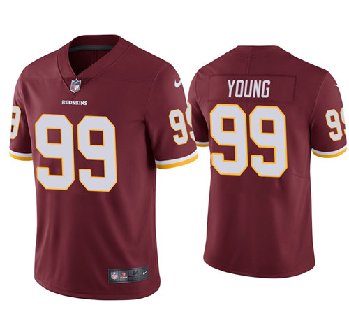 Men's Washington Redskins #99 Chase Young Burgundy Vapor Limited NFL Jersey