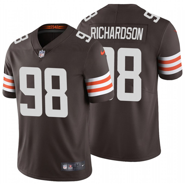 Men's Cleveland Browns #98 Sheldon Richardson 2020 New Brown Vapor Untouchable Limited Stitched Jersey - Click Image to Close