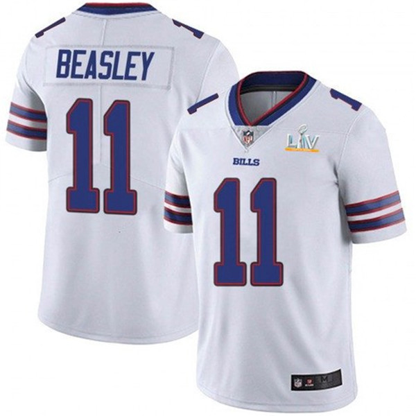 Men's Buffalo Bills #11 Cole Beasley White 2021 Super Bowl LV StitchedNFL Jersey