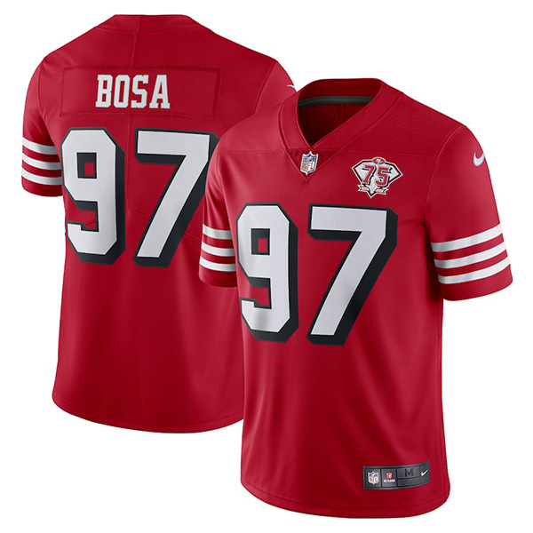 Men's San Francisco 49ers #97 Nick Bosa Stitched NFL Jersey - Click Image to Close