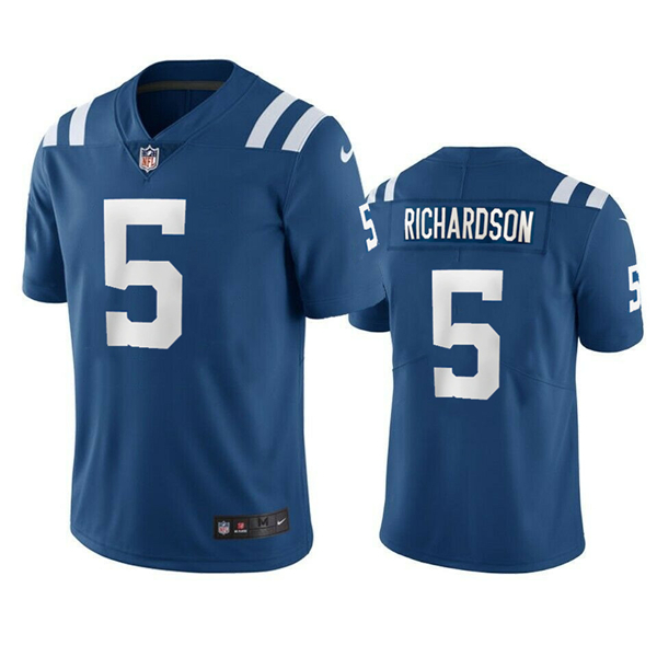 Men's Indianapolis Colts #5 Anthony Richardson Blue 2023 Draft Vapor Untouchable Stitched Jersey