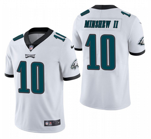 Men's Philadelphia Eagles #10 Gardner Minshew II White Vapor Untouchable Limited Stitched Jersey - Click Image to Close