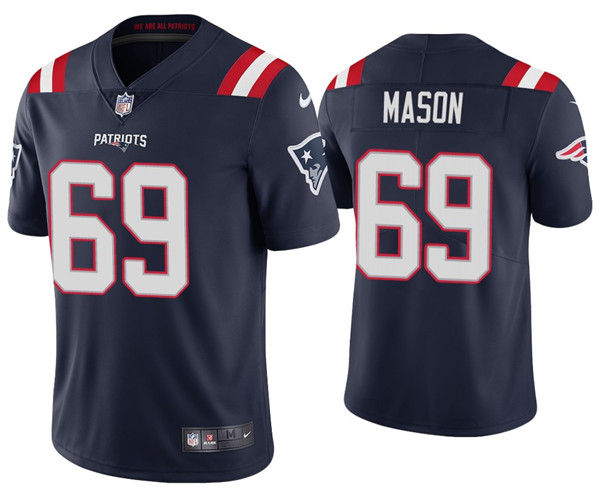 Men's New England Patriots #69 Shaq Mason 2020 Navy Vapor Untouchable Limited Stitched NFL Jersey