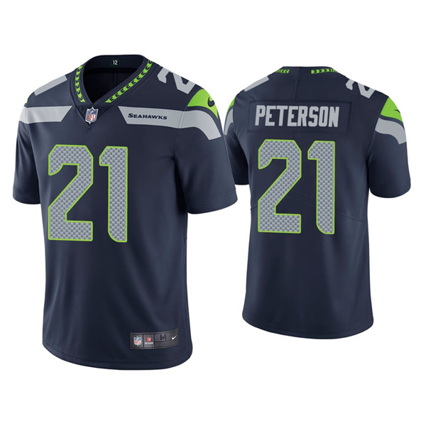 Men's Seattle Seahawks #21 Adrian Peterson Navy Vapor Untouchable Limited Stitched Jersey - Click Image to Close