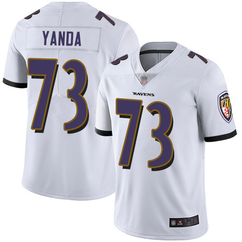 Men's Baltimore Ravens #73 Marshal Yanda White Vapor Untouchable Limited NFL Jersey - Click Image to Close