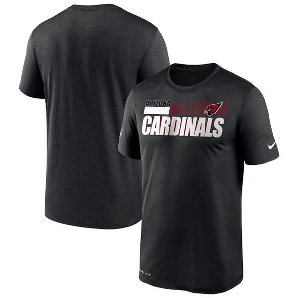 Arizona Cardinals 2020 Black Sideline Impact Legend Performance NFL T-Shirt (All Size)