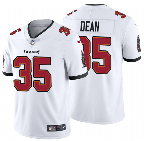 Men's Tampa Bay Buccaneers #35 Jamel Dean 2020 White Vapor Untouchable Limited Stitched Jersey