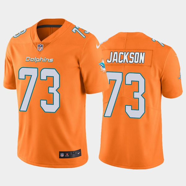 Men's Miami Dolphins #73 Austin Jackson 2020 Orange Color Rush Limited Stitched NFL Jersey