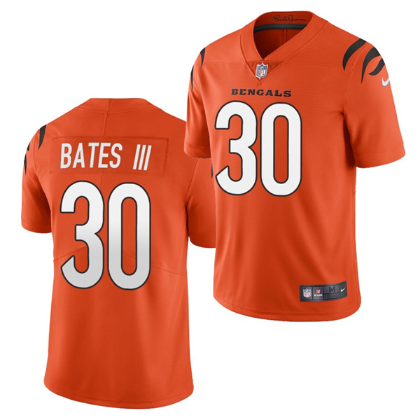 Men's Cincinnati Bengals #30 Jessie Bates III 2021 Orange Vapor Untouchable Limited Stitched NFL Jersey