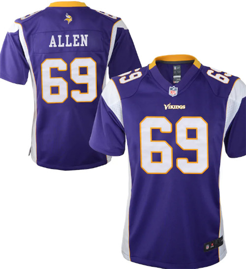 Men's Minnesota Vikings #69 Jared Allen Purple Stitched NFL Jersey