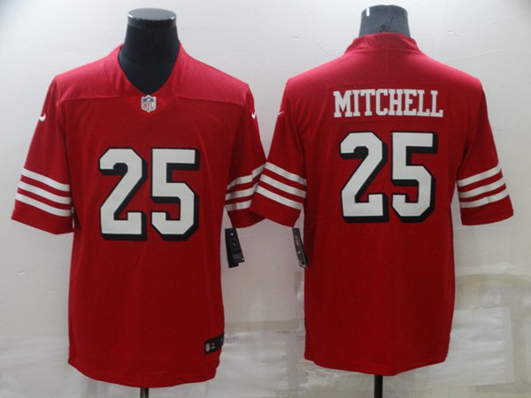 Men's San Francisco 49ers #25 Eli Mitchell Red Vapor Untouchable Limited Stitched Jersey