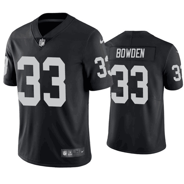 Men's Raiders #33 Lynn Bowden III 2020 Black Vapor Limited Stitched NFL Jersey