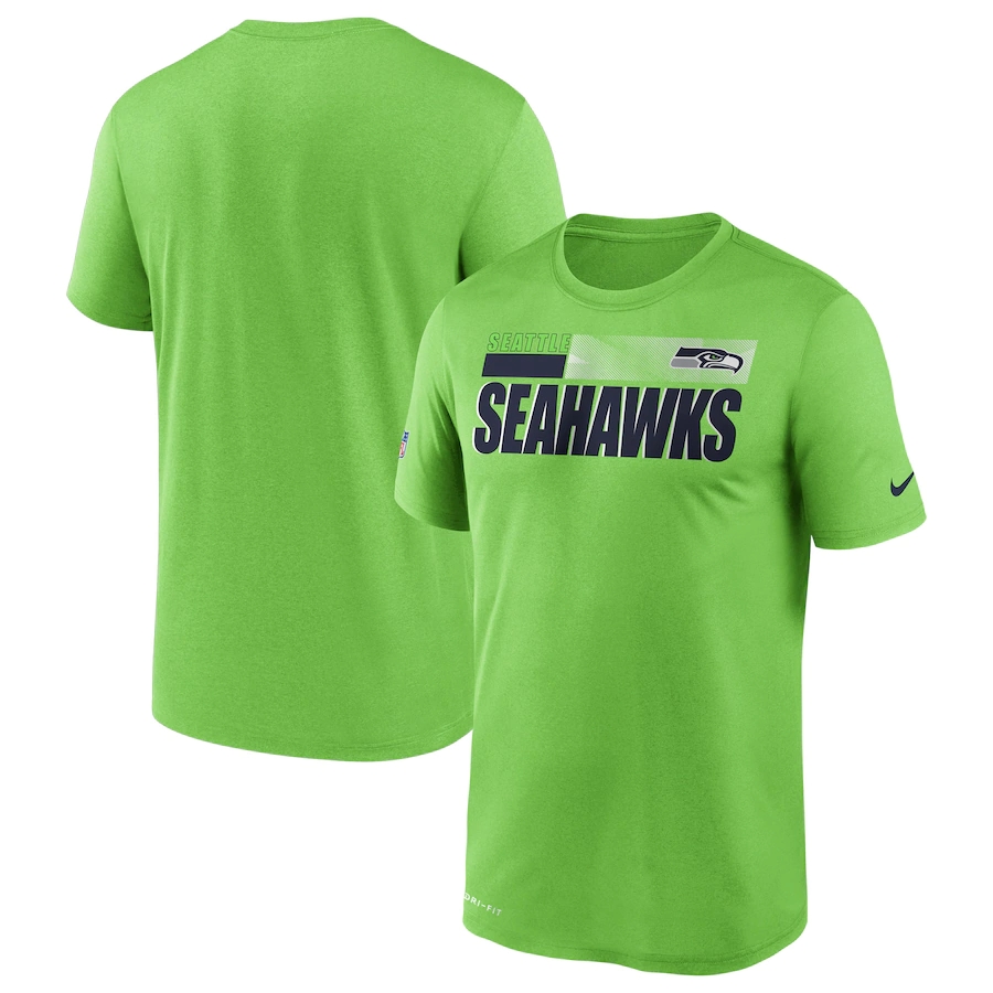 Seattle Seahawks 2020 Green Sideline Impact Legend Performance NFL T-Shirt (All Size)