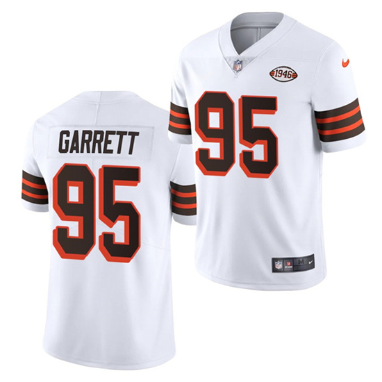 Men's Cleveland Browns #95 Myles Garrett 1946 Vapor Stitched Football Jersey