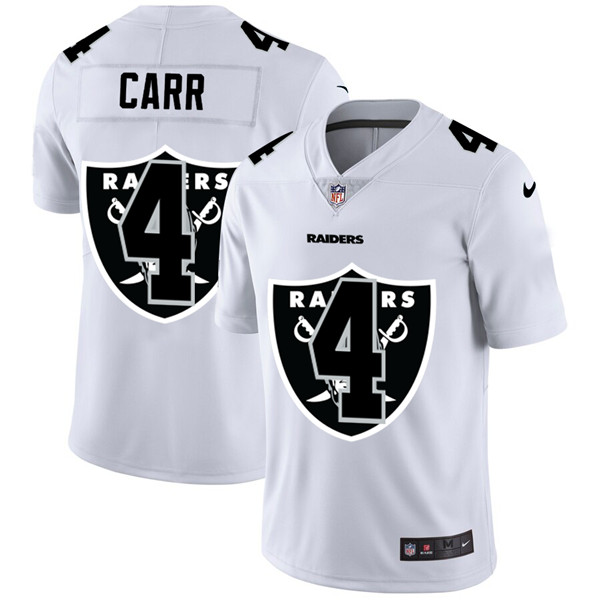 Men's Oakland Raiders #4 Derek Carr White Stitched NFL Jersey