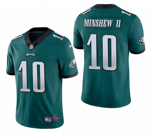 Men's Philadelphia Eagles #10 Gardner Minshew II Green Vapor Untouchable Limited Stitched Jersey - Click Image to Close