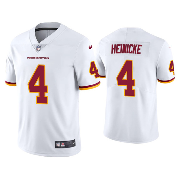 Men's Washington Football Team #4 Taylor Heinicke White Vapor Untouchable Limited Stitched Jersey