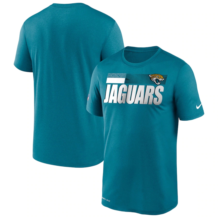 Jacksonville Jaguars 2020 Teal Sideline Impact Legend Performance NFL T-Shirt (All Size)