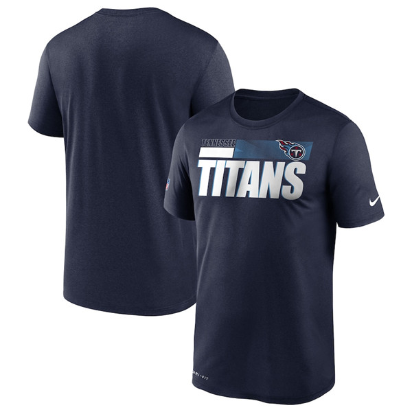 Tennessee Titans 2020 Navy Sideline Impact Legend Performance NFL T-Shirt (All Size)