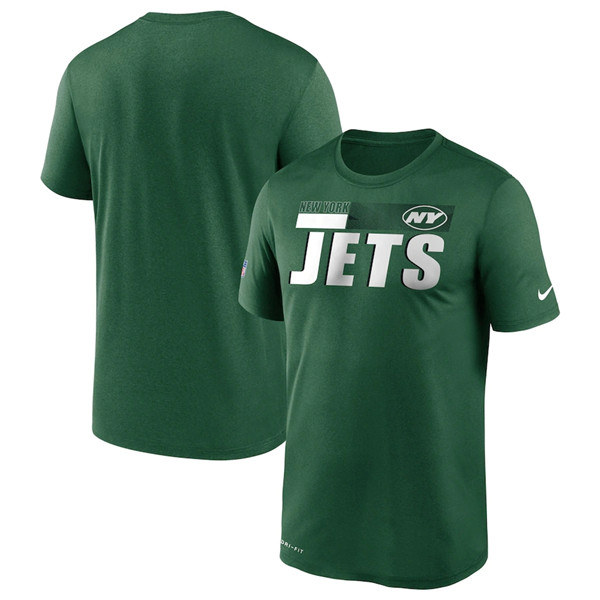 New York Jets 2020 Green Sideline Impact Legend Performance NFL T-Shirt (All Size)