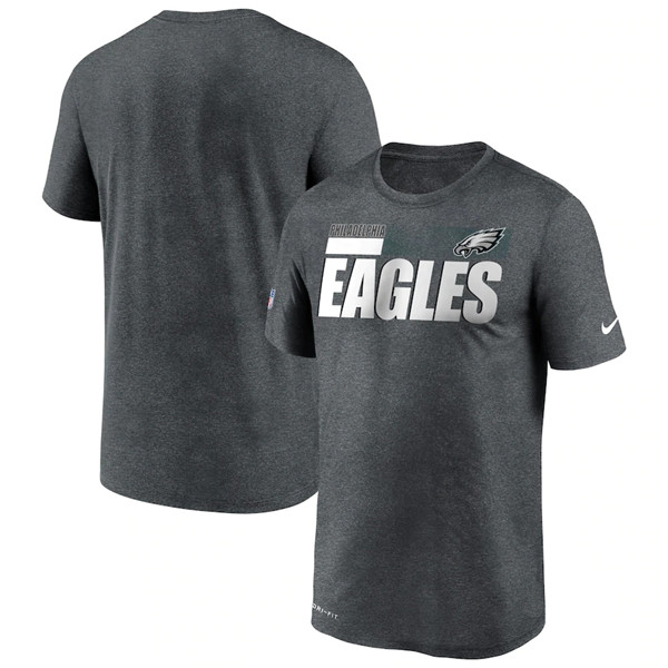 Philadelphia Eagles 2020 Grey Sideline Impact Legend Performance NFL T-Shirt (All Size)