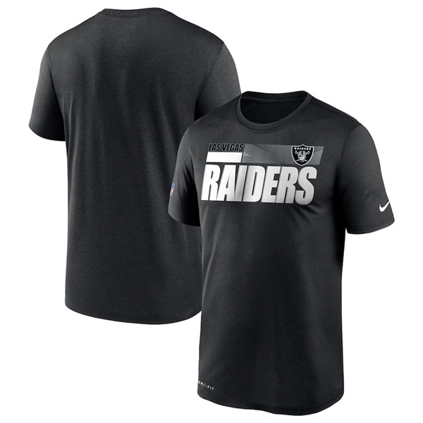 Las Vegas Raiders 2020 Black Sideline Impact Legend Performance NFL T-Shirt (All Size)