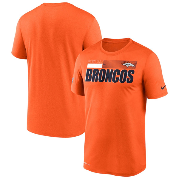 Denver Broncos 2020 Orange Sideline Impact Legend Performance NFL T-Shirt (All Size)