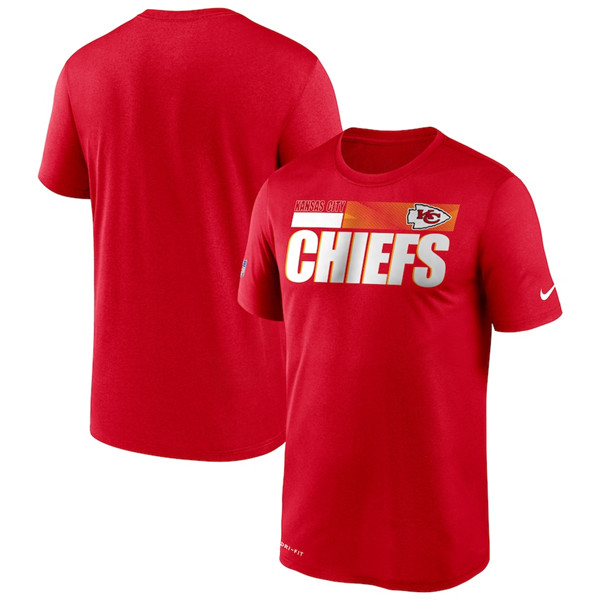 Kansas City Chiefs 2020 Red Sideline Impact Legend Performance NFL T-Shirt (All Size)