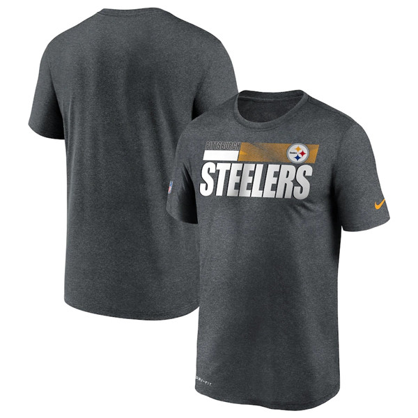 Pittsburgh Steelers 2020 Grey Sideline Impact Legend Performance NFL T-Shirt (All Size)