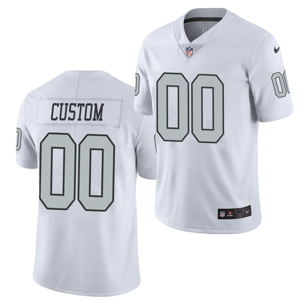 Men's Las Vegas Raiders ACTIVE PLAYER Custom White Rush Color Limited Stitched Jersey