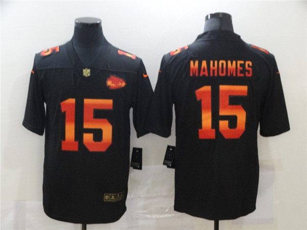 Men's Kansas City Chiefs #15 Patrick Mahomes 2020 Black Fashion Limited Stitched NFL Jersey