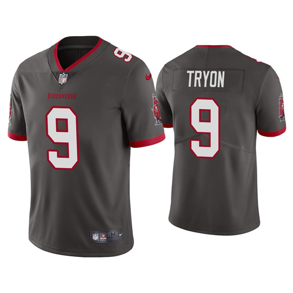 Men's Tampa Bay Buccaneers #9 Joe Tryon 2021 NFL Draft Gray 2021 Vapor Untouchable Limited Stitched Jersey