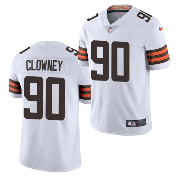 Men's Cleveland Browns #90 Jadeveon Clowney White Vapor Untouchable Limited Stitched NFL Jersey