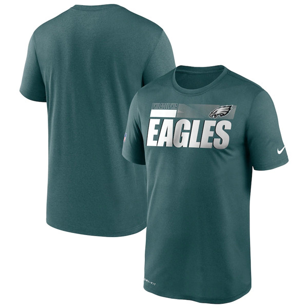 Philadelphia Eagles 2020 Green Sideline Impact Legend Performance NFL T-Shirt (All Size)