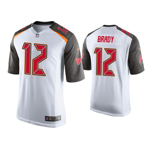 Men's Tampa Bay Buccaneers #12 Tom Brady White Stitched NFL Jersey