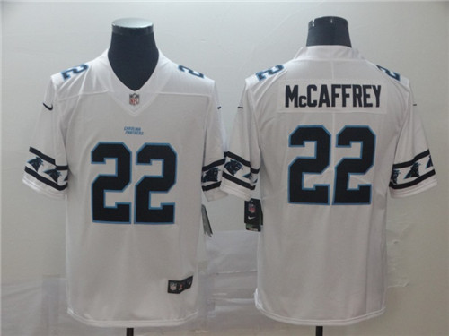 Men's Carolina Panthers #22 Christian McCaffrey White 2019 Team Logo Cool Edition NFL Limited Stitched Jersey