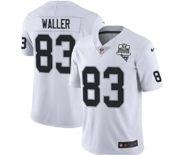 Men's Las Vegas Raiders #83 Darren Waller White 2020 Inaugural Season Vapor Limited Stitched Jersey