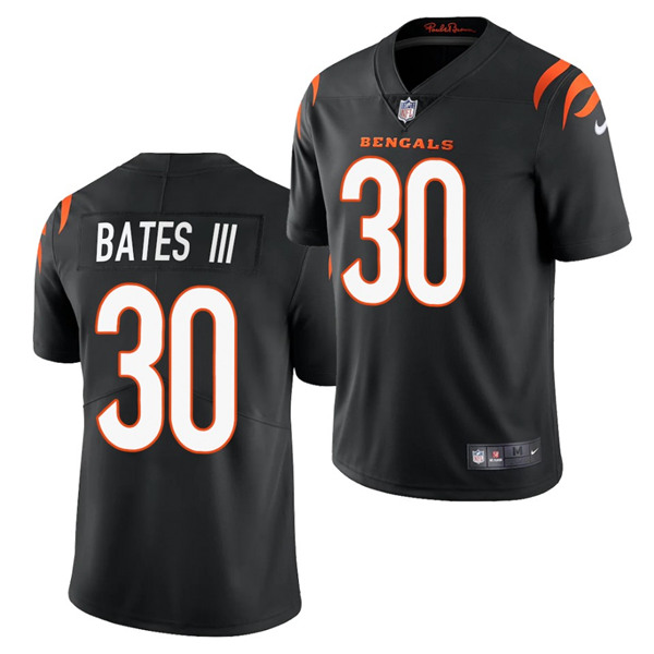 Men's Cincinnati Bengals #30 Jessie Bates III 2021 Black Vapor Untouchable Limited Stitched NFL Jersey