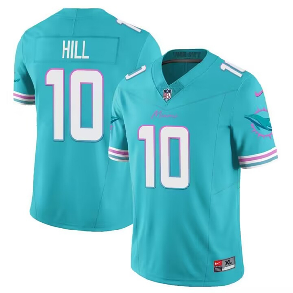 Men's Miami Dolphins #10 Tyreek Hill Aqua 2023 F.U.S.E Alternate Vapor Limited Football Stitched Jersey - Click Image to Close