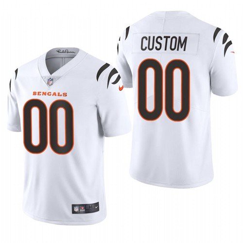 Men's Cincinnati Bengals ACTIVE PLAYER Custom 2021 New White Vapor Untouchable Limited Stitched NFL Jersey