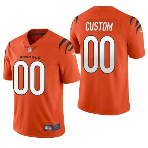 Men's Cincinnati Bengals ACTIVE PLAYER Custom 2021 New Orange Vapor Untouchable Limited Stitched NFL Jersey