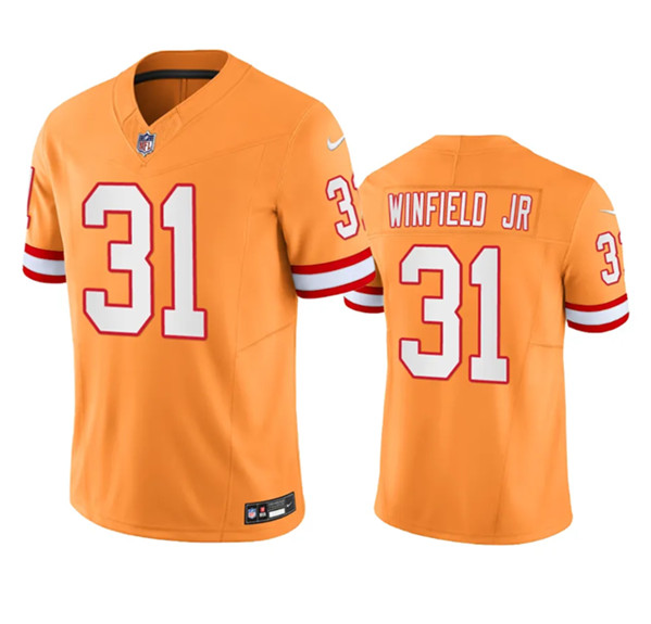 Tampa Bay Buccaneers #31 Antoine Winfield Jr. Orange Throwback Limited Stitched Jersey